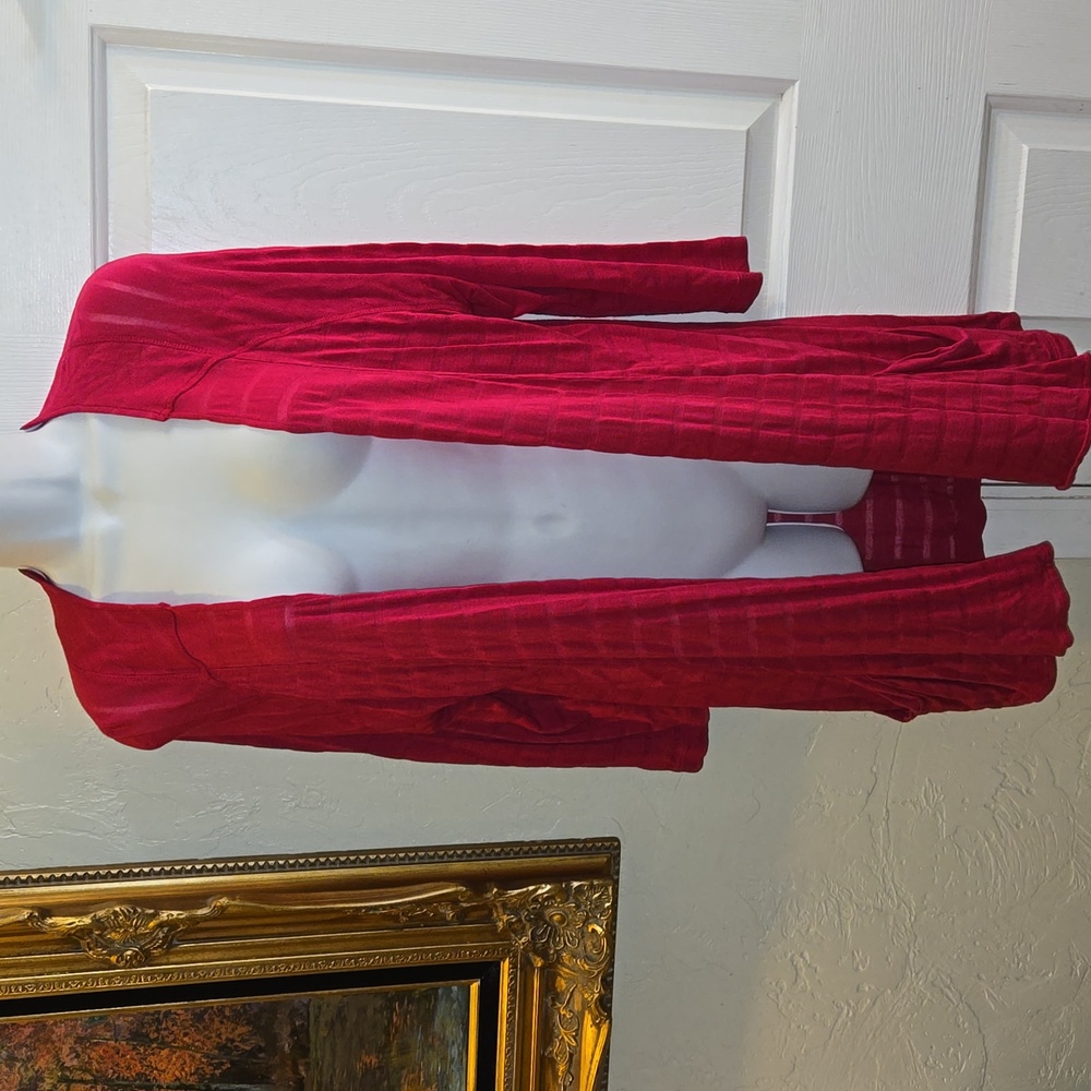 Chico's Long Fuschia Duster/Cardigan